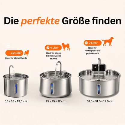 VitalFlow™ – Edelstahl-Trinkbrunnen für Hunde
